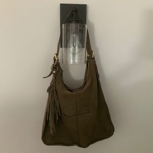 Hobo suede handbag